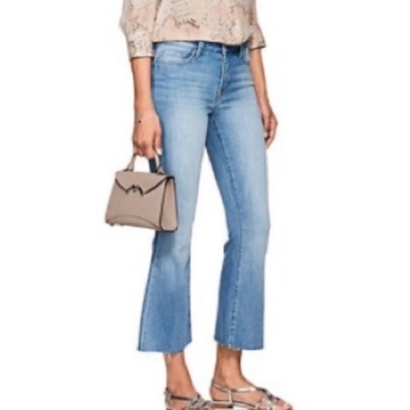L'AGENCE Sofia Light Blue High Rise Cropped Flare Jeans size 25 - Picture 1 of 16
